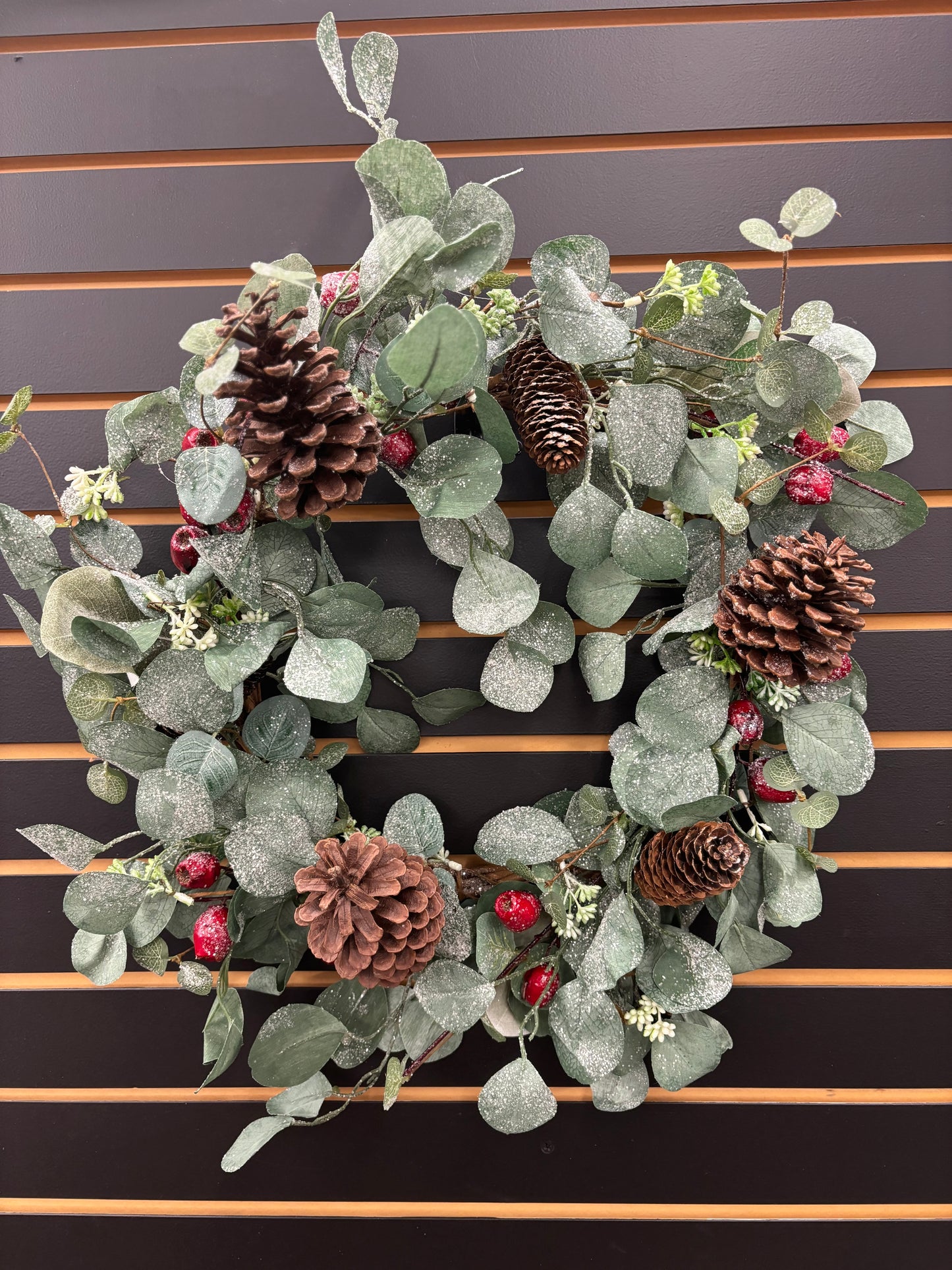 Ice Eucalyptus Christmas Wreath